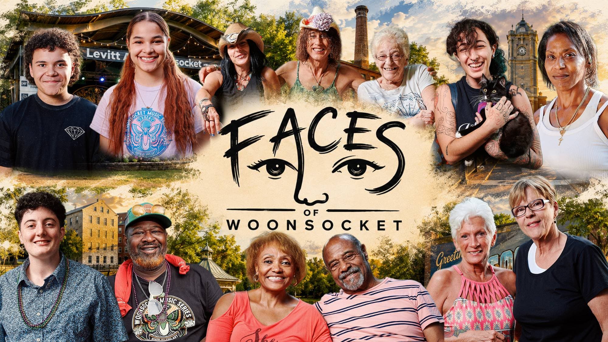 Faces of Woonsocket — a collage of community portraits